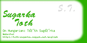 sugarka toth business card